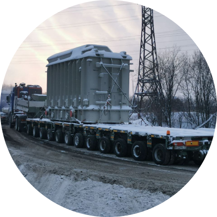 Организация доставки трансформатора на место строительства Кольской ВЭС